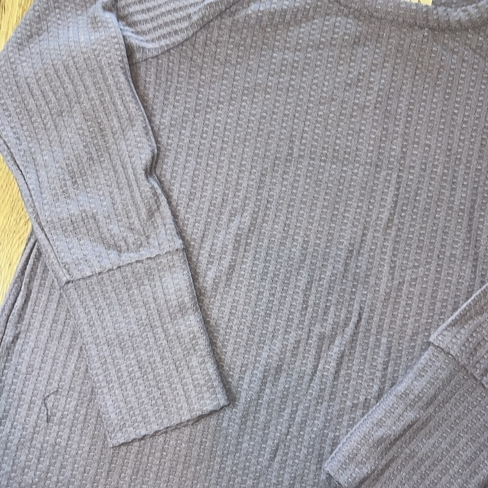 CHASER Ladies' Long Sleeve Waffle Thermal Tunic Sweater Top Size XL - Picture 3 of 7
